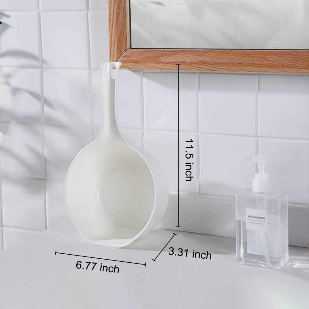 Plastic Water Scoop for Bath, 1.5 Liter Shower Ladle with Adhesive Hook, Water Bath Scoop, Bathroom Water Scoop Cup, Bathing Ladle — view 3